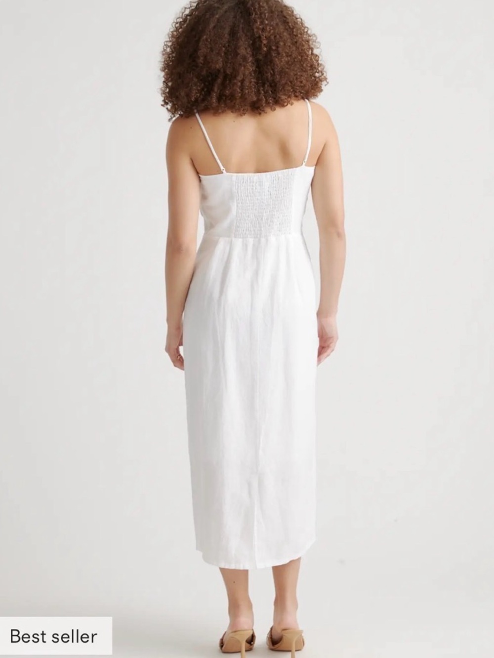 100% European Linen Scoop Neck Midi
Dress - Picture 5 of 10
